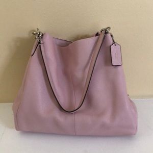 Coach Phoebe Bag pebbled pink leather